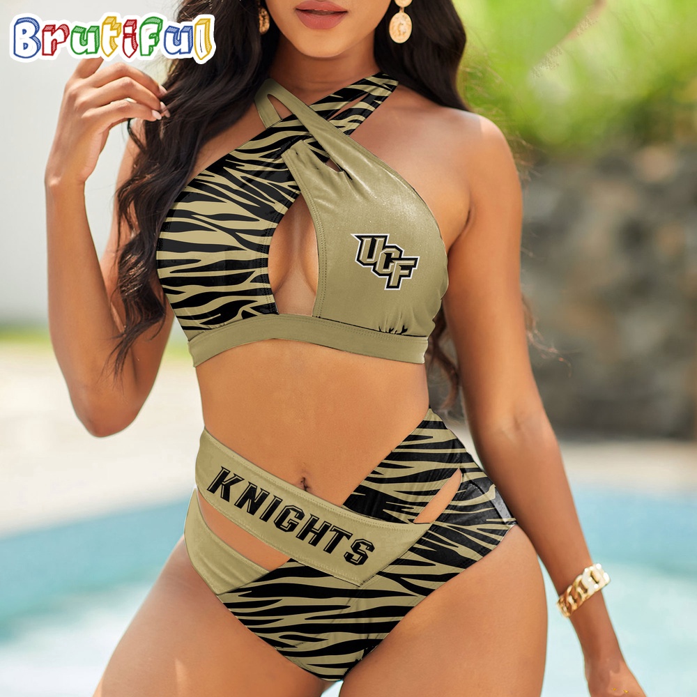 Farmhousemerch UCF Knights NCAA Zebra Women Bikini Set Gift For Fan