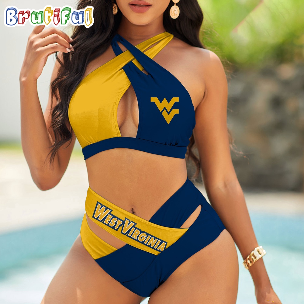 Farmhousemerch West Virginia Mountaineers NCAA Women Bikini Set Gift For Fan